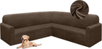 HDCAXKJ Corner Sectional Couch Covers Velvet Stretch L Shape Sofa Cover Soft by HDCAXKJ