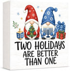 Christmas Decorations Hanukkah Gnome Two Holidays Are Better Than One Sign by GUDIO