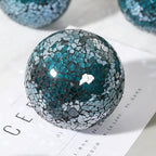 Decorative Glass Mosaic Sphere Balls, 3 Inch Diameter, Set of 5, Table Centerpiece (Teal) - Image 3