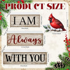 Yuntau 4 Pcs Cardinal Christmas Decor Wood Block Sign Tiered Tray Decor - Image 2