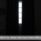 Yakamok Room Darkening Curtains 42x72 inch Length Black-Living Room | 2 panels - Image 2
