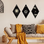 Sintuff 6 Pieces Halloween Mushroom Wall Decor Gothic Witchy Boho Wall Art - Image 3