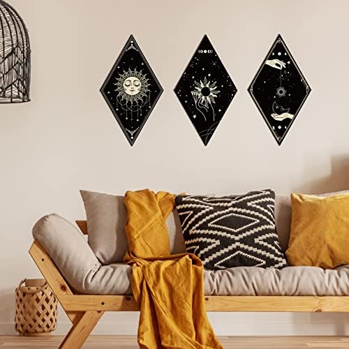 Sintuff 6 Pieces Halloween Mushroom Wall Decor Gothic Witchy Boho Wall Art - Image 3