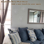 DXYAKY Set of 3 Modern Starburst Wall Decor, Metal Wall Sculpture with Crystal Accents, Silver 3D Wall Art for Living Room, Bedroom & Home, Elegant Hanging Wall Decoration - Image 7