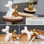 Notakia Gold Balloon Dog Figurine Ceramic Statue Modern Home Decor Accent - Image 2