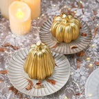 FESTGLOX Gold Fall Pumpkin Decor, Resin Pumpkin Figurines for Decorating - Image 4