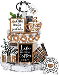 FairySandy 11 Pcs Tiered Tray Decor Farmhouse Set, Delicious Coffee by FairySandy