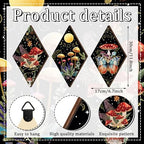 6 Pcs Halloween Witchy Wall Decor Gothic Sun and Moon Phases, Mushroom - Image 3