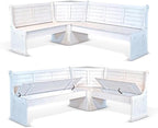 Pemberly Row 75" x 56" Farmhouse Wood Breakfast Nook Set - Image 7
