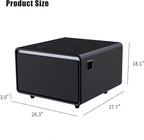 LUMISOL Smart Side Table with Built-in Fridge, Wireless Charging, Temperature - Image 7