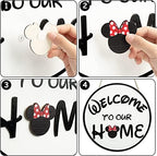SUPYFD 19Pcs Cute Mouse Interchangeable Seasonal Welcome Door Sign for Front Door Decor, Welcome to Our Home Sign with Interchangeable Holiday Pieces for Farmhouse/Wall/Porch Decor and Housewarming - Image 4