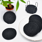 Woven Drink Coasters with Holder, Coasters for Drinks Set of 10 - Image 6