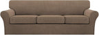 Turquoize 4 Piece Sofa Covers for 3 Cushion Couch Sofa Slipcover Soft Couch by Turquoize