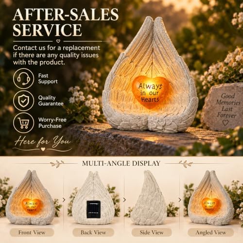 Angel Wings Memorial Statue,Sympathy Gift for Loss of Loved One - Image 4