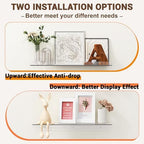 Qukaka 15" Clear Floating Shelves for Wall, 4 Pack Display Ledges - Image 5