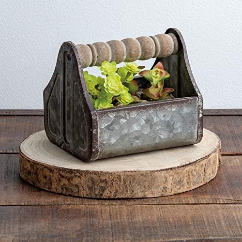 Primitives by Kathy Spindle Handle Tray, Small, Distressed Metal - Image 4