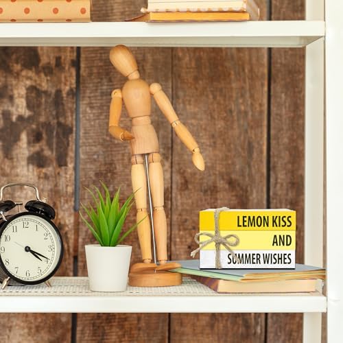 Mini Decorative Books For Home Decor, Small Summer Colourful Faux Wood Book Stack Decors, Lemon Kiss And Summer Wishes Stack Book Decor, Stack Book For Home Dinner Hall Kitchen, Three Pieces -A(35) - Image 4
