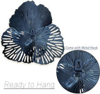 Picfarce Metal Flower Wall Art Decor, 10'' White Distressed Floral Art - Image 5