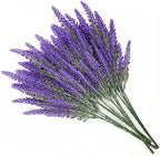 CATTREE Artificial Lavender for Decoration, Fake Flowers Flocked Plants Plastic Faux Flower Bundles Outdoor Indoor Wedding Bouquet Kitchen Table Centerpieces Arrangements DIY Decor - Purple 5 Pack - Image 6