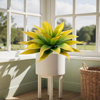 Artificial Agave Plants Outdoors, 28", 2-Pack, Yellow Fake Greenery - Image 4