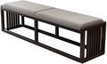 Modern Decor Bench Solid Wood New Chinese Style Bed End Stool Shoe Bench by Unknown