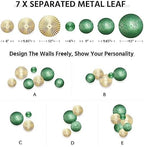 TEIPAI Emerald Green and Gold Wall Decor for Bedroom, 7PCS Metal Wall Art - Image 6