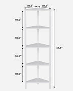 TUTOTAK Corner Shelf, 5-Tier Corner Bookshelf - Image 2
