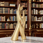 Golden Hands Sculpture Resin Statues Home Decor (Golden Hands) - Image 5
