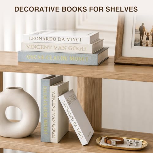 Teyomi Set of 3 Artistic Decorative Books for Home Decor with Gold Tray - Image 6
