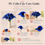 Mandy's 20pcs Royal Blue Calla Lily Artificial Flowers - Image 6