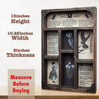 INSOVITA Rustic Edgar Allan Poe Poems Cabinet of Curiosities,Victorian Gothic Decor for Shelves, Small Wall Shelf, Halloween Decor, Floating Shelves, Vintage Wall Decor, Gift for Poetry/Goth Fans - Image 4