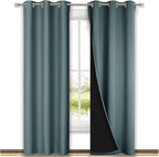 NICETOWN Greyish Blue Blackout Curtains 84 inches Long, Full Light Blocking by NICETOWN