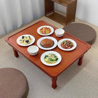 Korean Folding Table, Hand-Painted Low Wooden Dining/Tea Table, Versatile Bay - Image 5