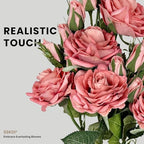 Real Touch Artificial Roses, 8PCS Long Stem Faux Flowers with Gift Box Packaging, Allergy-Free Floral Gift Set, Realistic Fake Roses for Home, Kitchen, Office, Wedding Décor, Gift Arrangement - Image 2