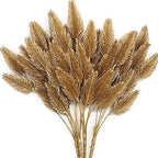 CATTREE Artificial Gold Plants Plastic Fake Grass Faux Shrubs Simulation Bushes Home Indoor Outdoor Garden Leaves Wedding Festival Decoration Hall Table Planter Filler – Golden Pine Cones 4 Pack by CATTREE