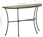 Solid Reclaimed Wood Side Table, Mixed Color Finish, 15.7x43.3x30.3 inch - Image 2