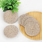 Woven Drink Coasters with Holder, Coasters for Drinks Set of 10 - Image 6