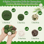 Lezmarket 18 Pcs Decorative Moss Balls for Centerpiece Bowls Assorted Sizes - Image 3