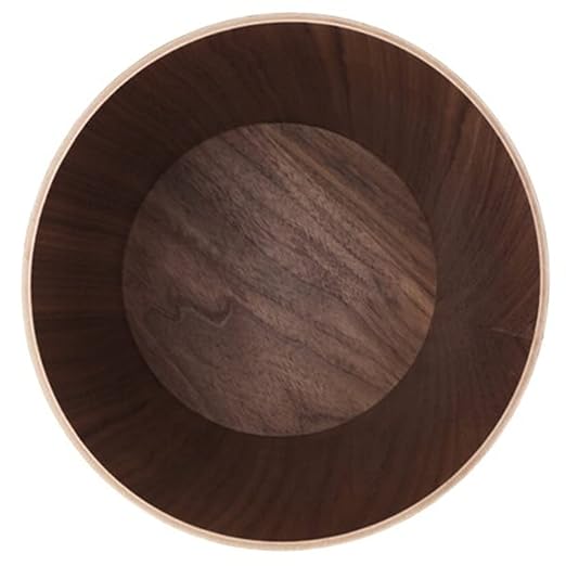 2.3 Gallons Wood Trash Can Wastebasket - Image 3