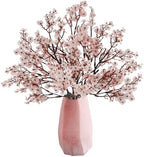 Babys Breath Artificial Flowers 6Pcs Fake Flowers Real Touch Faux Gypsophila Bouquet for Home Wedding Party Table Decor (Pink) by Bacucine