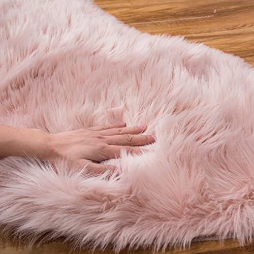 EasyJoy Ultra Soft Fluffy Shaggy Area Rug Faux Fur Rug Chair Cover Seat Pad - Image 6