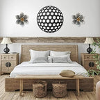 Metal Flower Wall Art Decor, 10“ Rustic Modern Floral Sculpture, Distressed Iron Wall Hanging Home Decoration Accent Artworks for Indoor Kitchen Bedroom Living Room Office Outdoor Garden Patio - Image 6