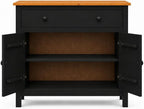 From the Tree Furniture 44" Wide Black & Pine Top Solid Pine Shaker Sideboard - Image 5