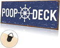 Jetec POOP DECK Sign Nautical Bathroom Wall Decor,Blue by Jetec