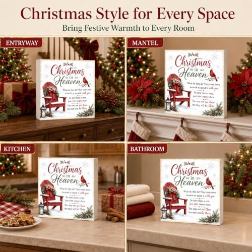 Memorial Christmas Decorations Sympathy Gift for Loss of Loved One Sign - Image 6