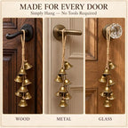 Witch Bells for Door Knob for Protection, 2 Pack Handmade Witch Bells with Brass Bells and Spell Jars, Vintage Boho Witchy Decor Witchcraft Supplies Wiccan Gifts for Halloween Home Wall Door - Image 6