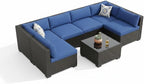 GarveeHome 7-Piece Modular Outdoor Patio Set, Sectional Rattan Wicker Sofa - Image 9