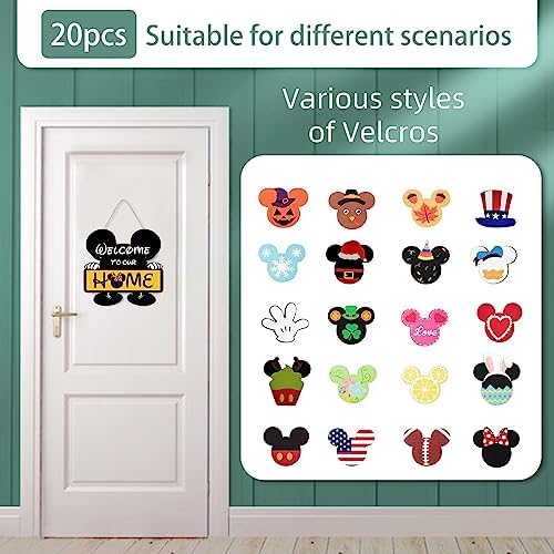 Cute Mouse Seasonal Interchangeable Welcome Door Sign, Yellow - Image 3