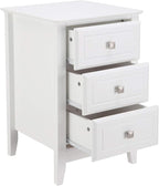 Bonnlo White Nightstand with 3 Drawers, Modern Night Stand - Image 6