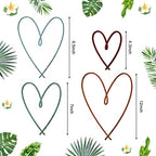 Pangda 4 Pieces Gold Metal Heart Wall Decor Ornaments, Multi Colors - Image 2